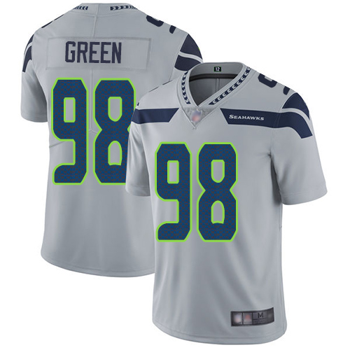 Seattle Seahawks Limited Grey Men Rasheem Green Alternate Jersey NFL Football #98 Vapor Untouchable->women nfl jersey->Women Jersey